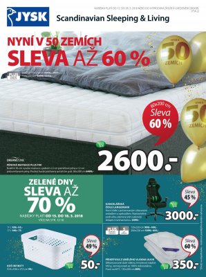 aktuální leták Jysk 15.3.2018-28.3.2018