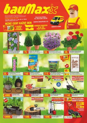 aktuální leták bauMax 1.4.2018-30.4.2018