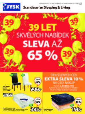 aktuální leták Jysk 5.4.2018-18.4.2018
