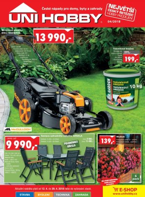 aktuální leták UNI HOBBY 12.4.2018-29.4.2018