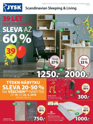 aktuální leták Jysk 19.4.2018-2.5.2018