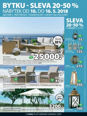 aktuální leták Jysk 10.5.2018-23.5.2018