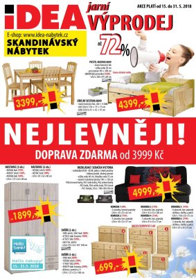 aktuální leták IDEA nábytek 15.5.2018-31.5.2018