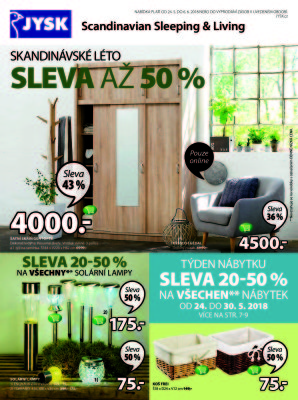 aktuální leták Jysk 24.5.2018-6.6.2018
