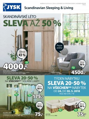 aktuální leták Jysk 24.5.2018-6.6.2018