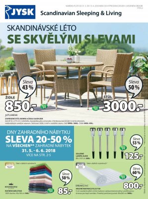 aktuální leták Jysk 31.5.2018-13.6.2018