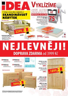 aktuální leták IDEA nábytek 1.6.2018-14.6.2018