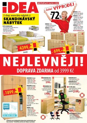 aktuální leták IDEA nábytek 15.6.2018-30.6.2018