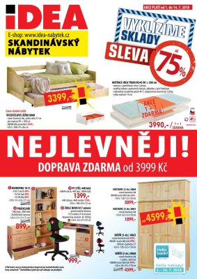 aktuální leták IDEA nábytek 1.7.2018-14.7.2018