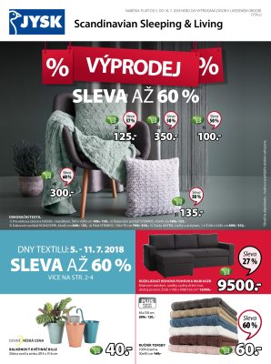aktuální leták Jysk 5.7.2018-18.7.2018