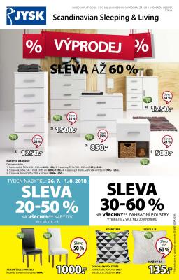 aktuální leták Jysk 26.7.2018-8.8.2018