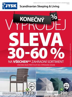 aktuální leták Jysk 2.8.2018-15.8.2018