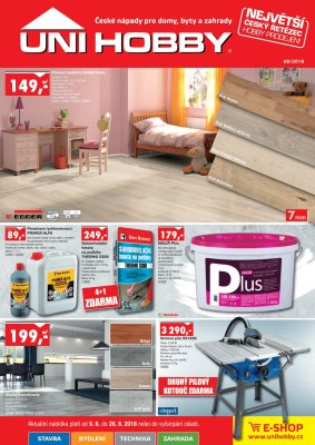 aktuální leták UNI HOBBY 9.8.2018-26.8.2018