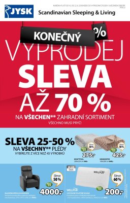 aktuální leták Jysk 16.8.2018-22.8.2018