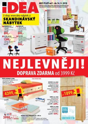aktuální leták IDEA nábytek 1.9.2018-14.9.2018