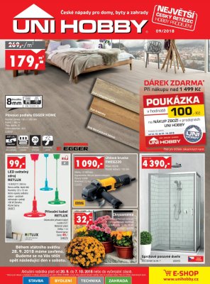 aktuální leták UNI HOBBY 20.9.2018-7.10.2018