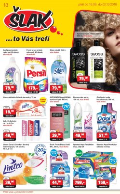 aktuální leták Šlak drogerie 18.9.2018-2.10.2018