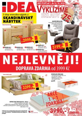 aktuální leták IDEA nábytek 1.10.2018-14.10.2018