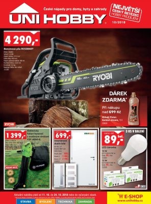 aktuální leták UNI HOBBY 11.10.2018-24.10.2018