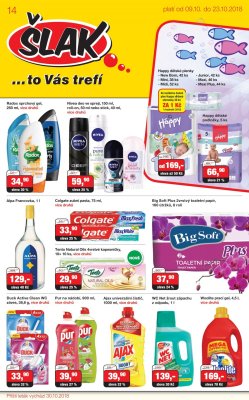 aktuální leták Šlak drogerie 9.10.2018-23.10.2018