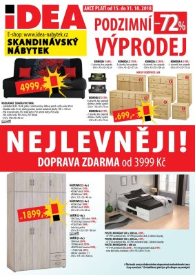 aktuální leták IDEA nábytek 15.10.2018-31.10.2018