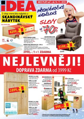 aktuální leták IDEA nábytek 1.11.2018-14.11.2018