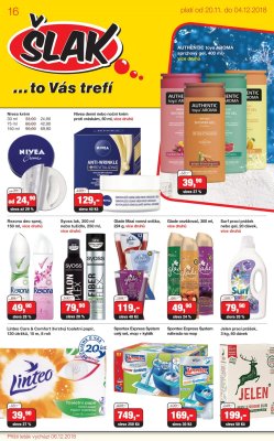 aktuální leták Šlak drogerie 20.11.2018-4.12.2018