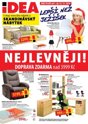 aktuální leták IDEA nábytek 1.12.2018-14.12.2018