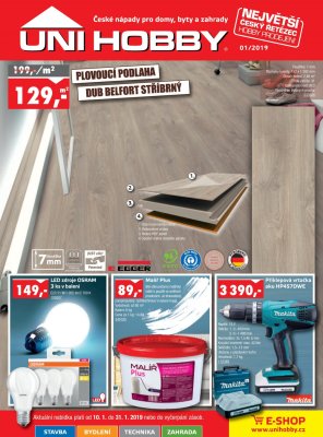 aktuální leták UNI HOBBY 10.1.2019-31.1.2019