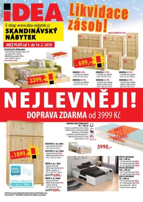 aktuální leták IDEA nábytek 1.2.2019-14.2.2019