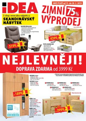 aktuální leták IDEA nábytek 15.2.2019-28.2.2019