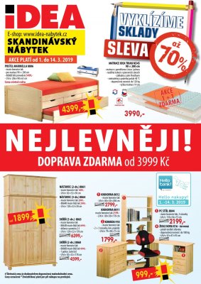 aktuální leták IDEA nábytek 1.3.2019-14.3.2019