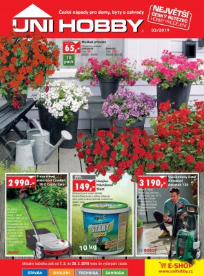 aktuální leták UNI HOBBY 7.3.2019-28.3.2019