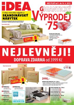 aktuální leták IDEA nábytek 1.4.2019-14.4.2019