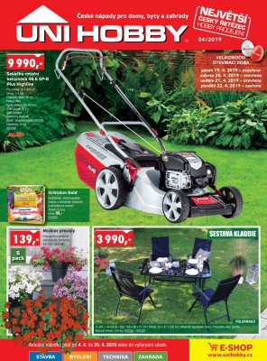 aktuální leták UNI HOBBY 4.4.2019-25.4.2019