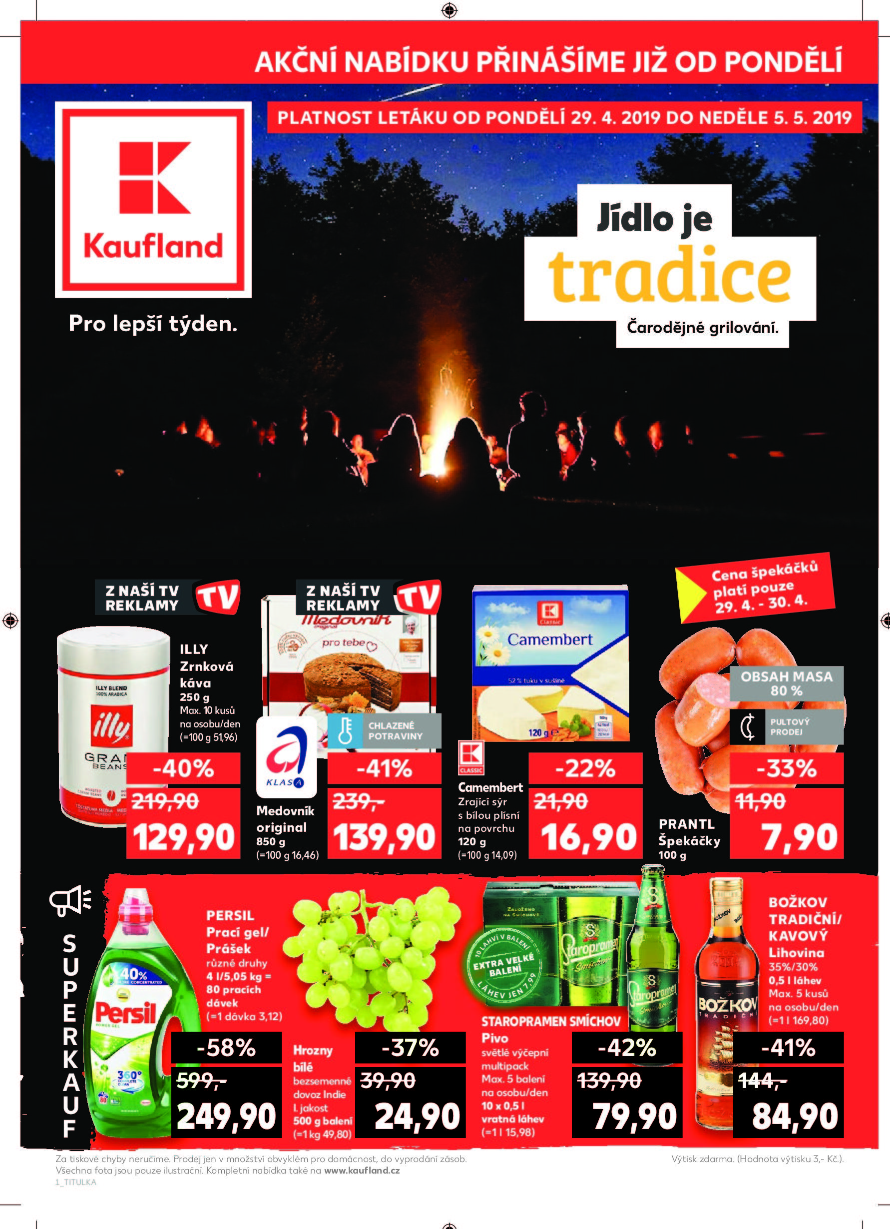 Kaufland akční leták od pondělí Kaufland strana 1