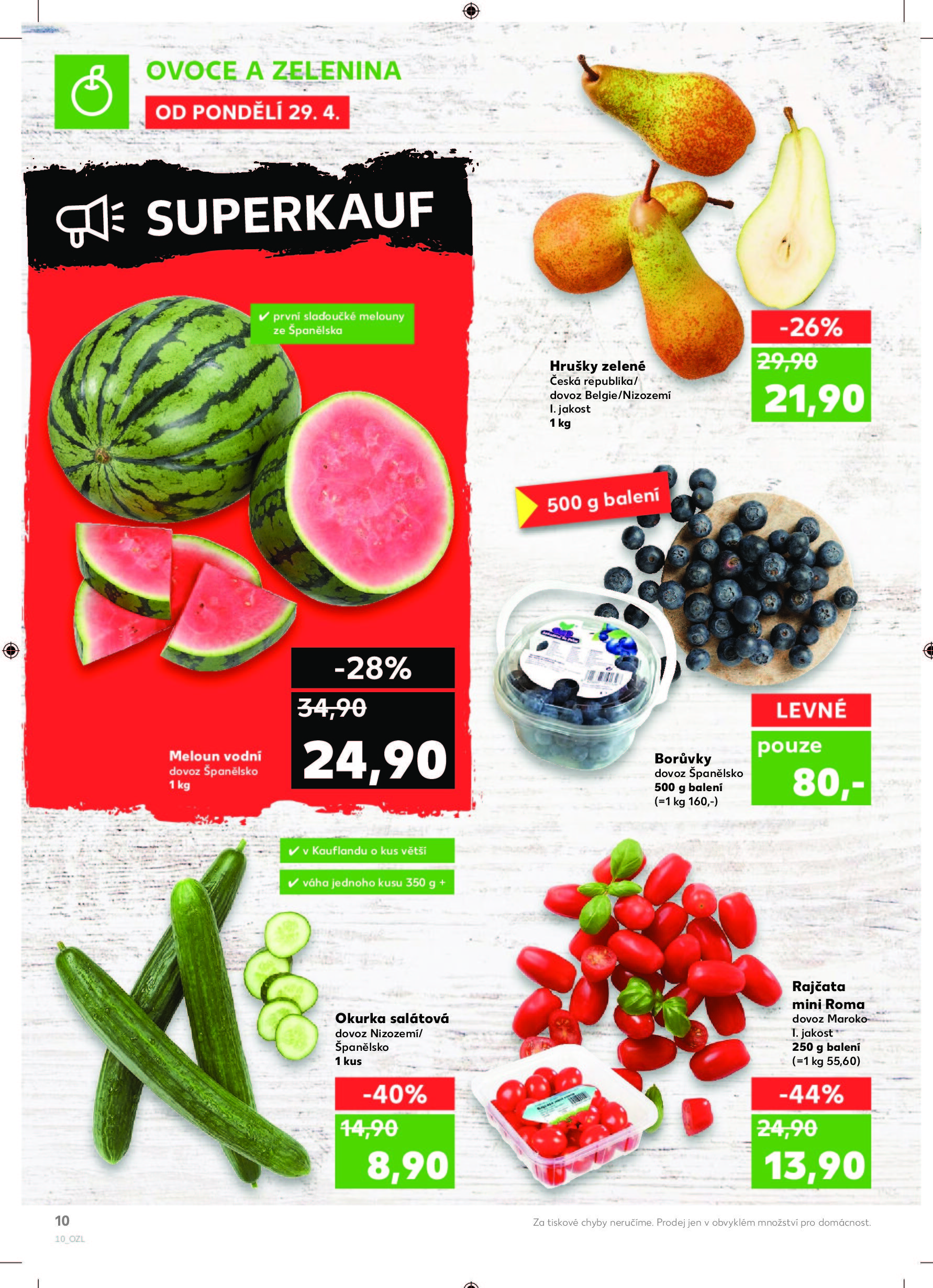 Kaufland akční leták od pondělí Kaufland strana 10