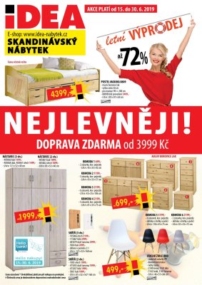 aktuální leták IDEA nábytek 15.6.2019-30.6.2019