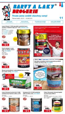 aktuální leták Barvy a laky drogerie 30.7.2019-18.8.2019