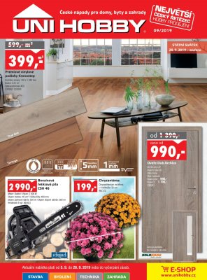 aktuální leták UNI HOBBY 5.9.2019-26.9.2019