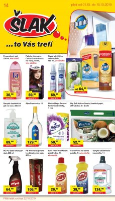aktuální leták Šlak drogerie 1.10.2019-15.10.2019