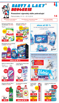 aktuální leták Barvy a laky drogerie 1.10.2019-19.10.2019