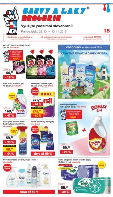 aktuální leták Barvy a laky drogerie 22.10.2019-10.11.2019