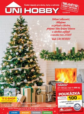 aktuální leták UNI HOBBY 5.12.2019-29.12.2019