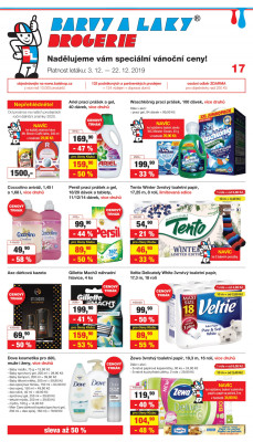 aktuální leták Barvy a laky drogerie 3.12.2019-22.12.2019