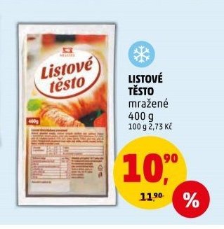 Listové těsto mražené 400 g - Penny Market aktualniletaky.eu