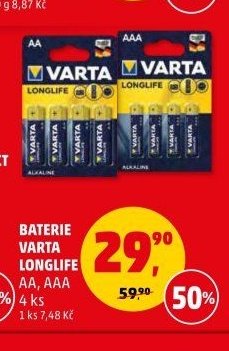 BATERIE VARTA LONGLIFE - Penny Market aktualniletaky.eu