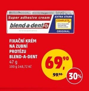FIXAČNÍ KRÉM NA ZUBNÍ PROTÉZU BLEND-A-DENT 47 g - Penny Market aktualniletaky.eu