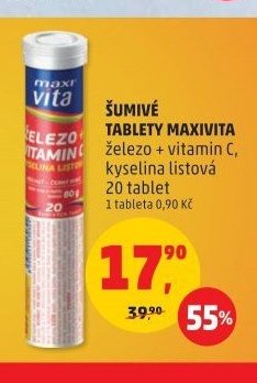 ŠUMIVÉ TABLETY MAXIVITA Železo + Vitamin C - Penny Market aktualniletaky.eu