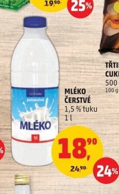 MLÉKO ČERSTVÉ 1,5 % tuku 1 l - Penny Market aktualniletaky.eu